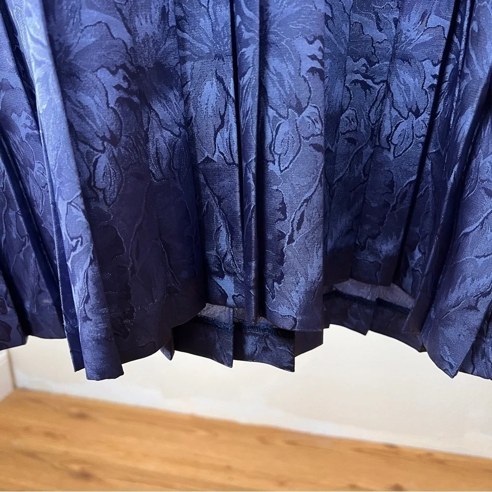 VINTAGE SAMANTHA BLACK Drop waist Dress. 80’s, 90’s. Size 14. Blue polyester - Picture 9 of 9